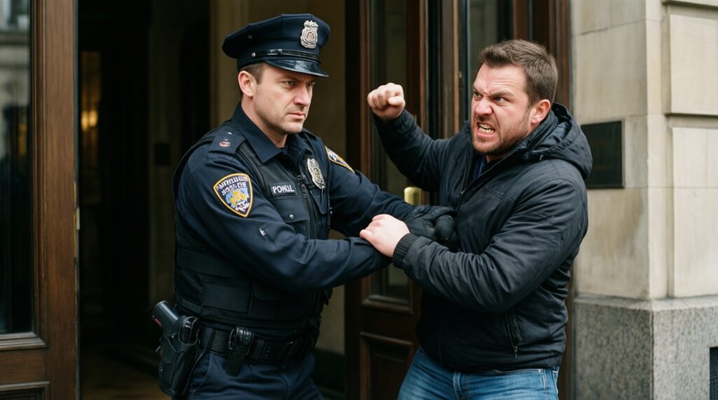 Памятка охраннику: алгоритм действий при конфликте с посетителем (без превышения полномочий) - иллюстрация